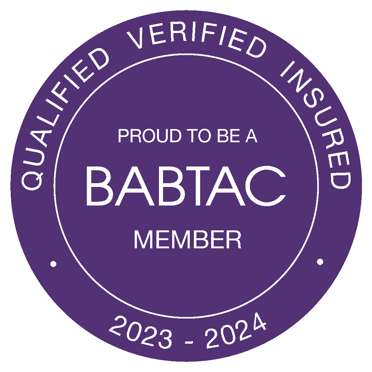 BABTAC Qualified, Verified, Insured Window Sticker